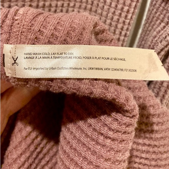 Free People FP One Dusty Rose Natasha Thermal Lounging Dress Relaxed Fit WM Med - Picture 11 of 15